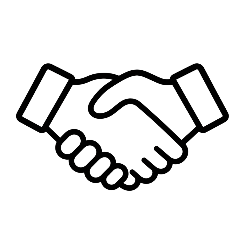 Bold Handshake Outline Icon